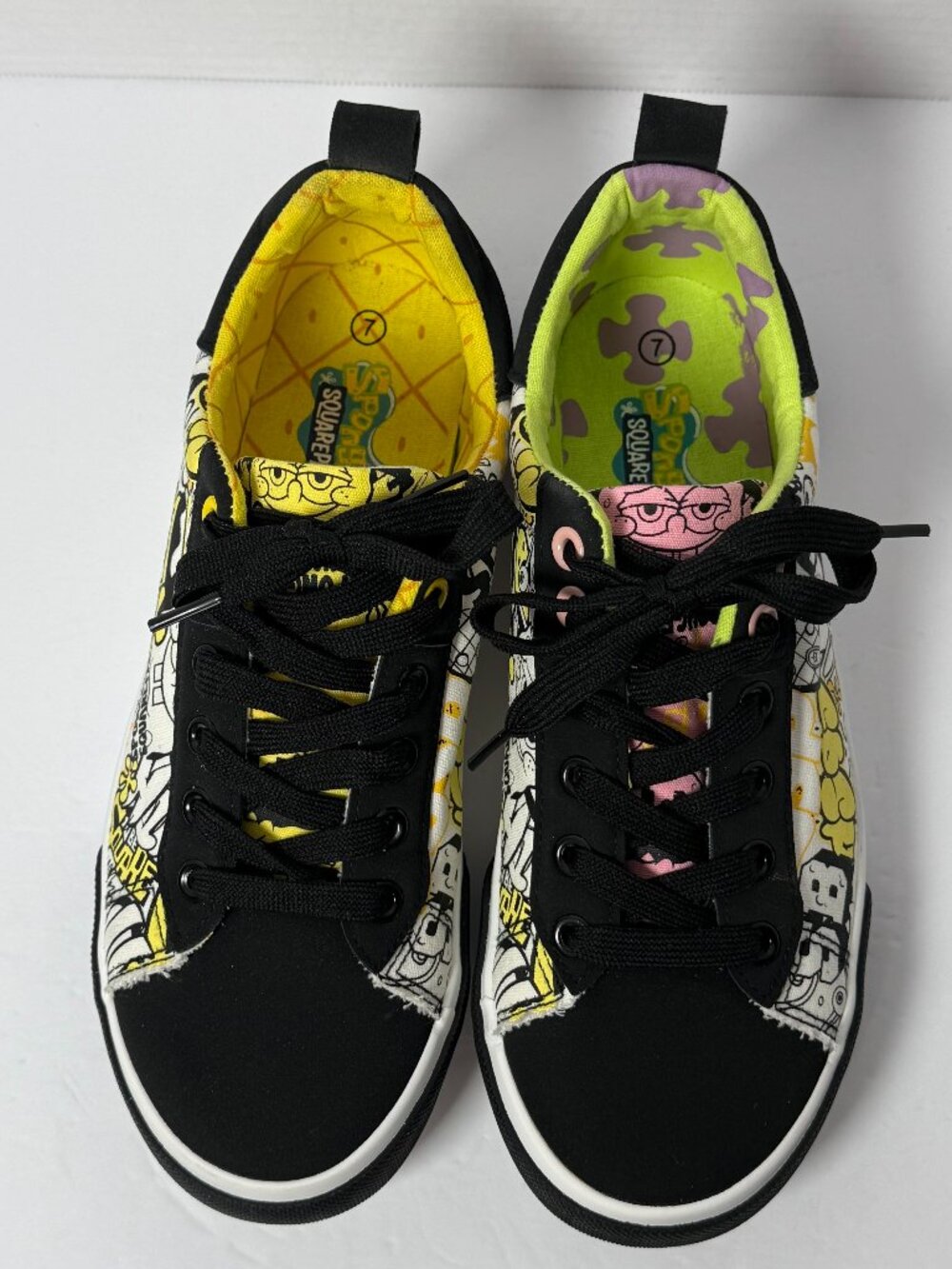 SpongeBob Ground Up Nickelodeon Canvas & Suede Mens 7 Graphic Sneakers Skater